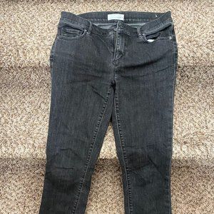 Ann Taylor Loft Charcoal Skinny Jean, Size 4